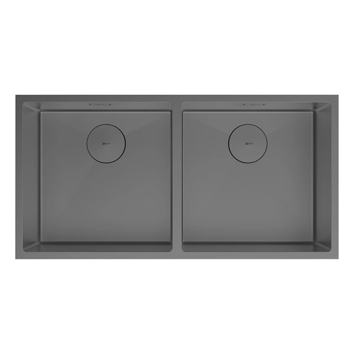 Кухонная мойка Lemark PRORAN 900 прямоугольная с двумя чашами из нержавеющей стали цвет: графит (9936139) 9936139