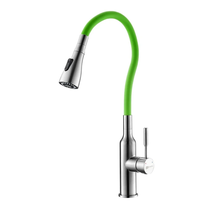 Смеситель для кухни Lemark с гибким  изливом (LM5082S-Green) LM5082S-Green