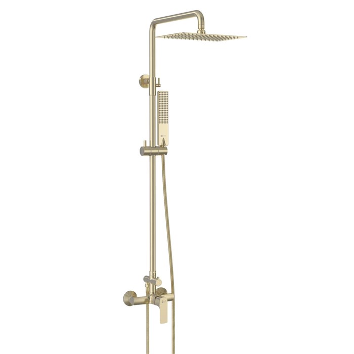 Душевая система Lemark Ursus с регулируемой высотой штанги и верхней душевой лейкой "Тропический дождь" (LM7260BG) LM7260BG