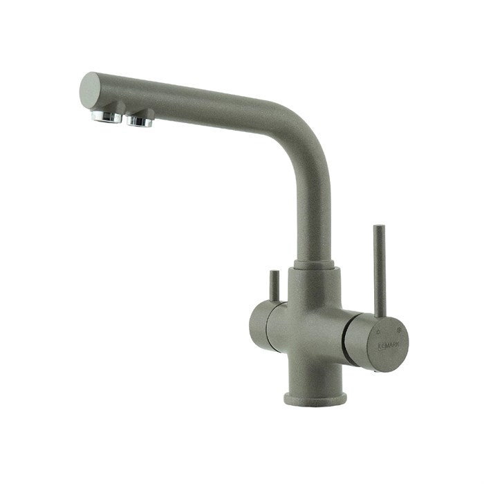 Смеситель для кухни Lemark COMFORT с подключением к фильтру питьевой воды, цвет: серый шёлк (LM3061PGS) LM3061PGS