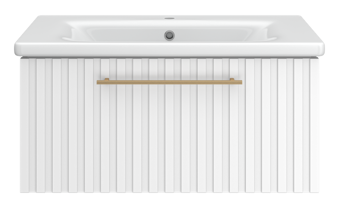 Тумба под раковину Brevita Alicante 80 подвесная (белая) ALI-09080-0101Я