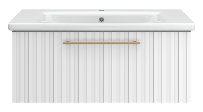 Тумба под раковину Brevita Alicante 90 подвесная (белая) ALI-09090-0101Я