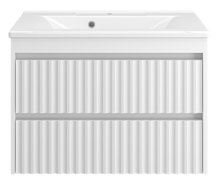 Тумба под раковину Brevita Balaton 80 подвесная (белая) BAL-06080-01-01П2Я