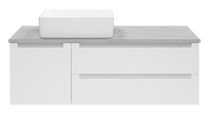 Тумба под раковину Brevita Cargo 120 подвесная (белая) CAR-01120-011П2Я