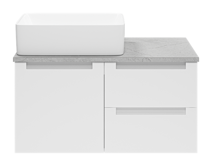 Тумба под раковину Brevita Cargo 80 подвесная (белая) CAR-01080-011П2Я