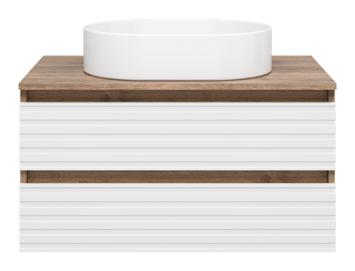 Тумба под раковину Brevita Dakota 80 подвесная (белая) DAK-09080-19/01-2Я