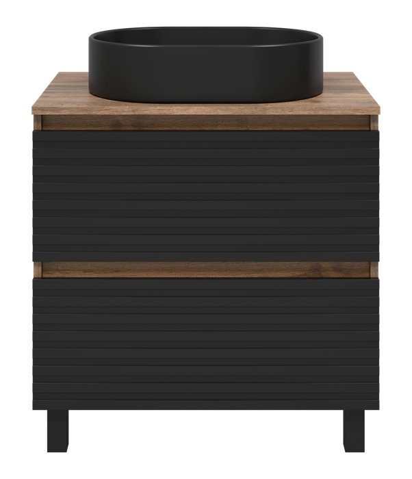 Тумба под раковину Brevita Dakota 70 (черная) DAK-07070-19/02-2Я