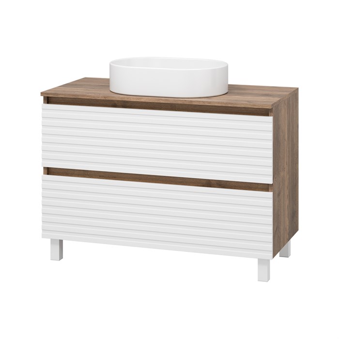 Комплект Brevita Dakota 100 белый напольная тумба с раковиной УТ000015495