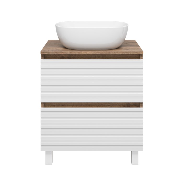 Комплект Brevita Dakota 60 белый напольная тумба с раковиной УТ000015711
