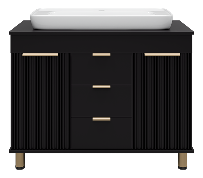 Тумба под раковину Brevita Enfida 100 (черная) ENF-06100-0243Я