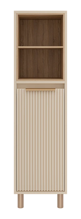 Тумба Brevita Enfida 35 с бельевой корзиной универсальная (бежевая) ENF-05035-020БК