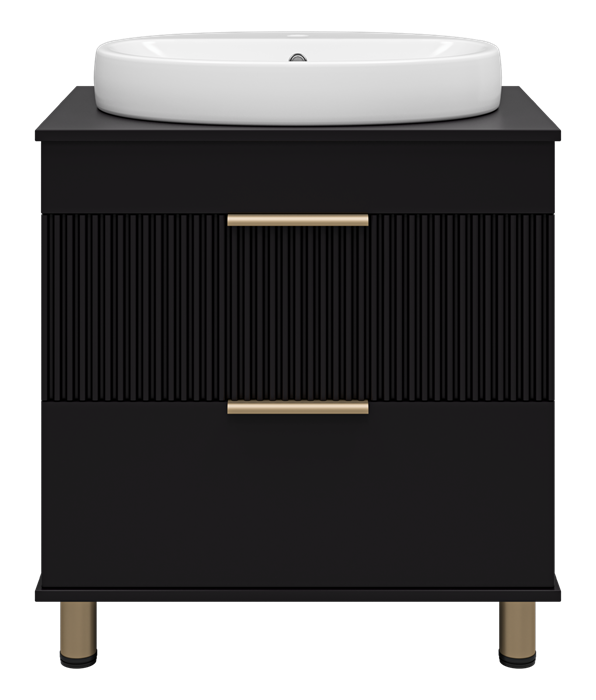 Тумба под раковину Brevita Enfida 70 (черная) ENF-06070-0242Я