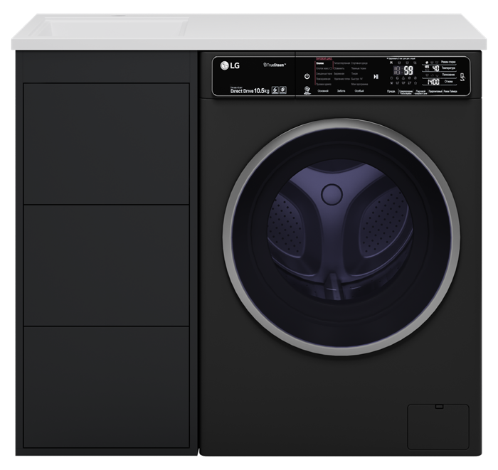 Тумба под раковину Brevita Grafit 40 под стиральную машину (графит) GRA-01040-013Я