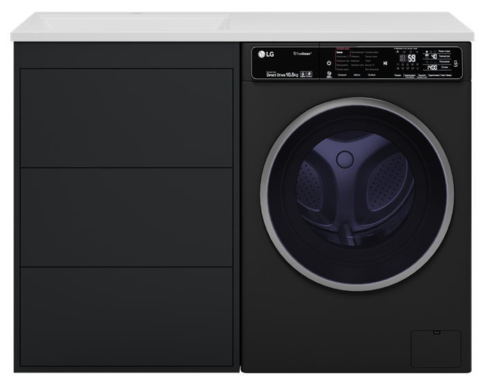 Тумба под раковину Brevita Grafit 60 под стиральную машину (графит) GRA-01060-013Я