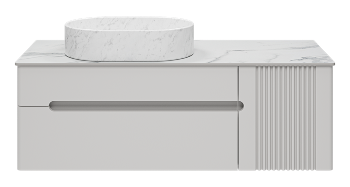 Тумба под раковину Brevita Pallisandro 120 подвесная (серая) PAL-50120-501П2Я