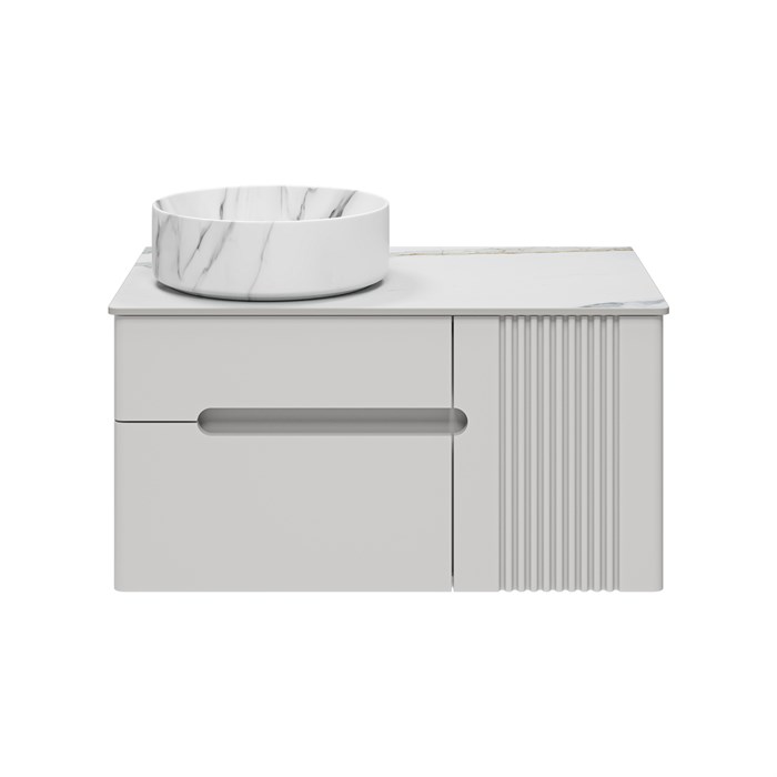 Тумба подвесная с раковиной  Pallisandro 80 , серый УТ000025399