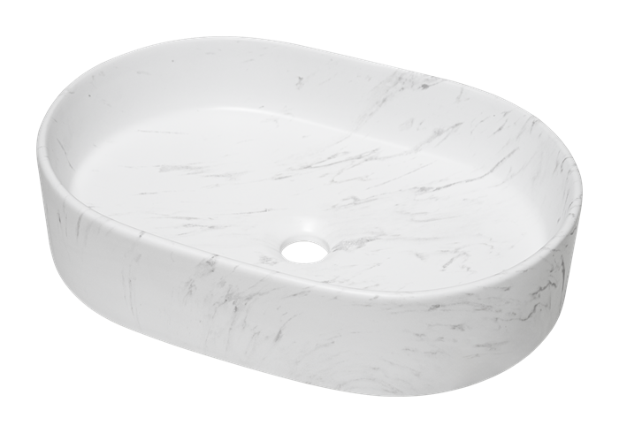 Раковина Milleau  Nuage MU0055B-MWM 50 (белый мрамор) MU0055B-MWM
