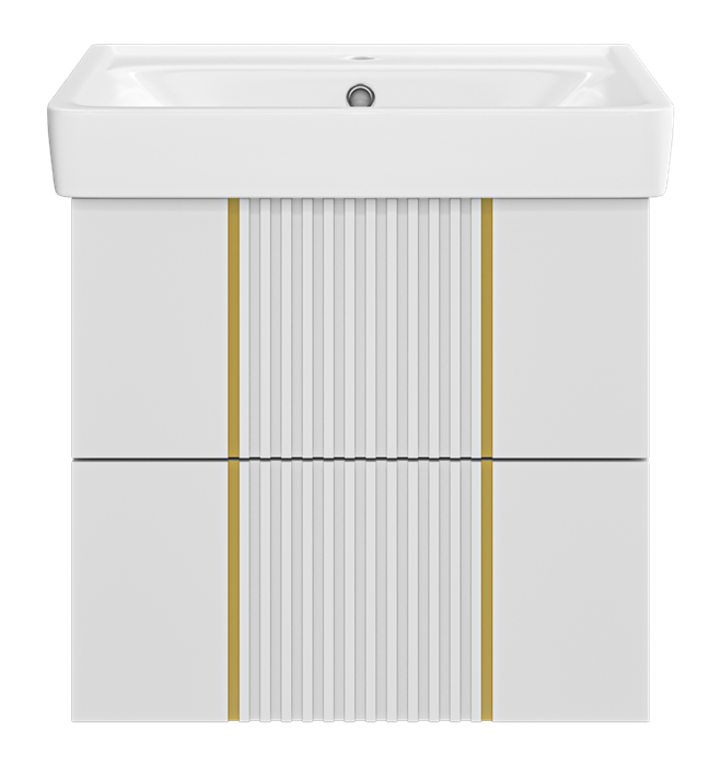 Тумба под раковину Brevita Vega 60 подвесная (белая) VEG-09060-0102Я