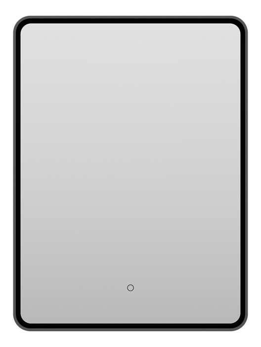 Зеркало Brevita Mercury 600x800 (черное) MER-Rett6-060/80-black