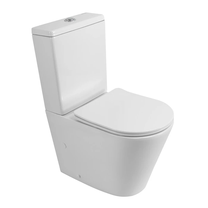 Унитаз-компакт безободковый c cиденьем BelBagno FLAY-R BB2149CPR/SC 01547778109