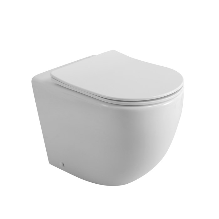 Унитаз приставной безободковый с сиденьем BelBagno BB2141CBR/SC BB2141CBR/SC
