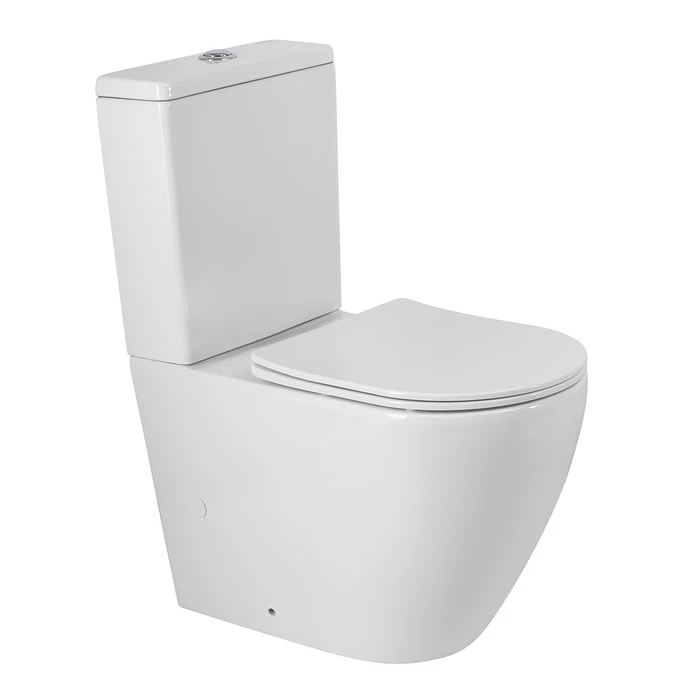 Унитаз-компакт безободковый с сиденьем BelBagno SFERA-R BB2141CPR/SC 861344470