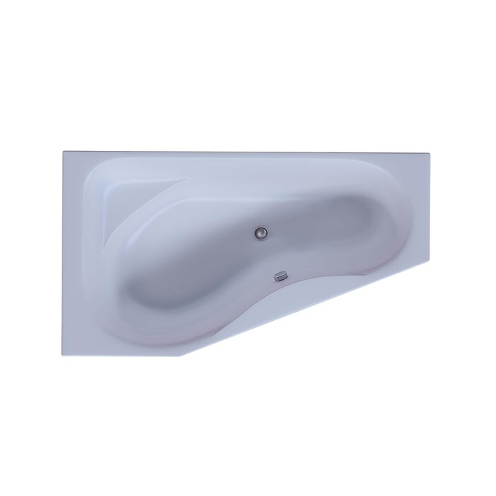 Акриловая асимметричная ванна Aquatek Медея 170х95 левая, без фронтального экрана, без гидромассажа, без каркаса, без слива MED180-0000194