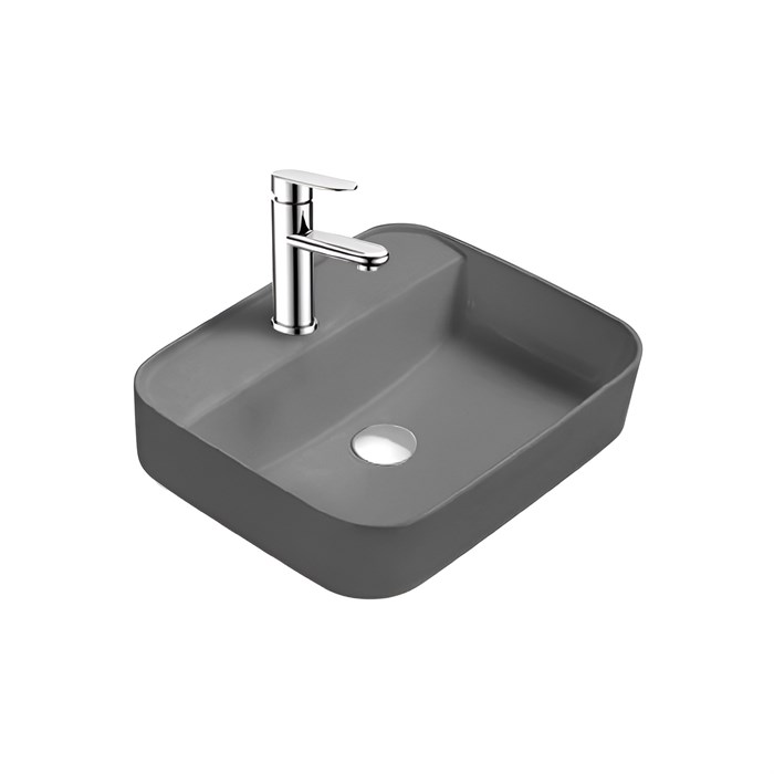 Раковина накладная Aquatek ВЕГА AQ5506-MG 500*395*140мм, цвет серый матовый AQ5506-MG