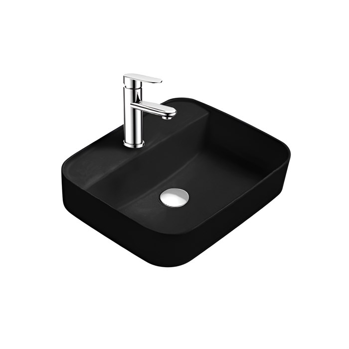 Раковина накладная Aquatek ВЕГА AQ5506-MB 500*395*140мм, цвет черный матовый AQ5506-MB