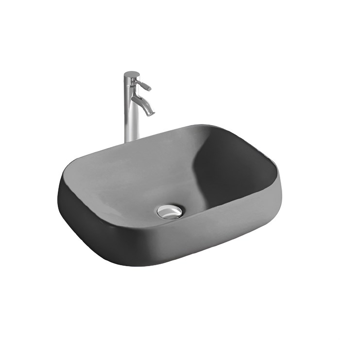 Раковина накладная Aquatek AQ5526-MG 560*420*140мм, цвет серый матовый AQ5526-MG