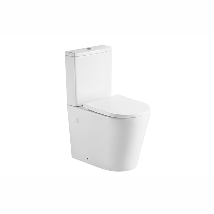 Унитаз-компакт напольный безободковый с бачком AQUATEK ОБЕРОН AQ1273ST-00 600*380*810 мм, смыв ТОРНАДО, горизонтальный выпуск, тонкое сиденье с механизмом плавного закрывания, крепеж AQ1273ST-00