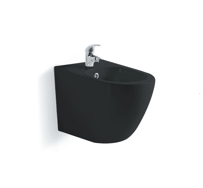 AQ1016-MB ЕВРОПА Биде подвесное 510*355*311, цвет черный матовый AQ1016-MB
