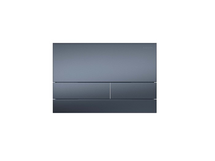 KDI-0000054(030С) Панель смыва нержавеющая сталь/PVD, цвет оружейная сталь (клавиши прямоугольные) 169*250*2.2 мм KDI-0000054