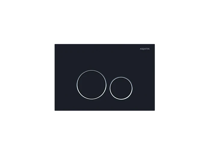 KDI-0000020 (005D) Панель смыва Черная матовая ободок хром (клавиши круглые) KDI-0000020