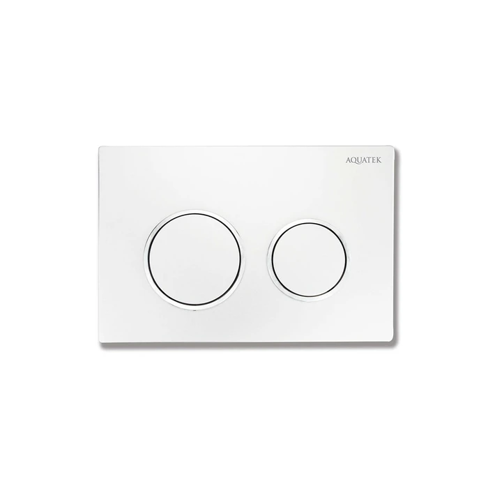 TDI-0000001 (007A) Панель смыва Small Белая ободок хром (клавиши круглые) для INS-0000018  с верхней кнопкой смыва TDI-0000001