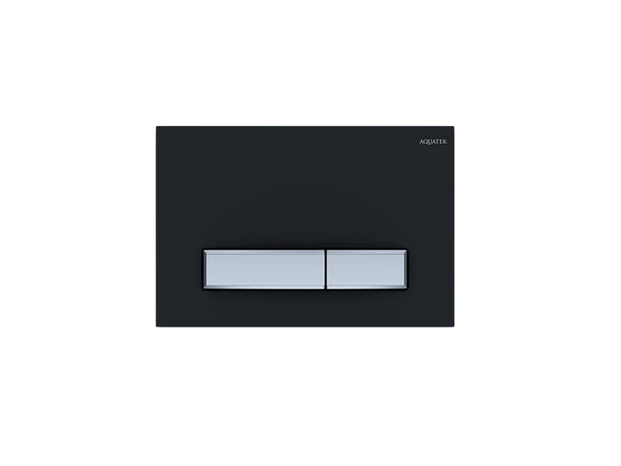 KDI-0000026 (009D-1) Панель смыва Slim Черный матовый (клавиша прямоугольная, никель) KDI-0000026