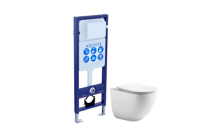 SET AQUATEK ГЕЛИОС INS17 (рама AQUATEK Standard INS-0000017 (без клавиши) + унитаз AQ1993T-00 ГЕЛИОС + с тонким сиденьем soft-close) SET AQUATEK ГЕЛИОС INS17