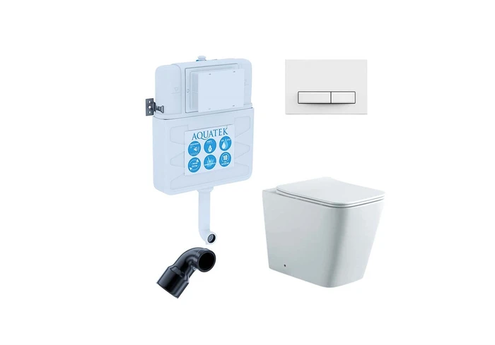 SET BW AQUATEK ЛИБРА N (смывной бачок AQUATEK INS-0000019+кнопка KDI-0000030+унитаз ЛИБРА New AQ1908N-00 с тонким сиденьем soft-close) SET BW AQUATEK ЛИБРА N-030 3в1