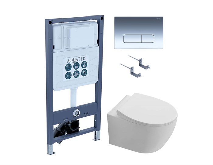 SET AQUATEK СИРИУС PNS-07 (рама INSP-0000001 + крепёж KKI-0000002 + клавиша PNS-0000007 + унитаз AQ1582T-00 СИРИУС TORNADO с тонким сиденьем soft-close) SET AQUATEK СИРИУС PNS-07 4в1