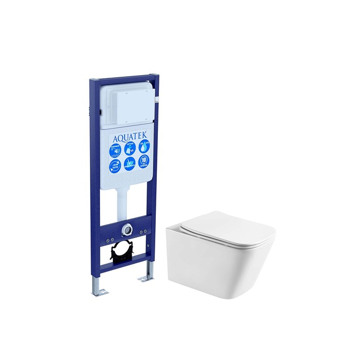 SET AQUATEK ЛИБРА T-INS17 (рама AQUATEK Standard INS-0000017 + унитаз ЛИБРА AQ1505T-00 с тонким сиденьем soft-close TORNADO) SET AQUATEK ЛИБРА T-INS17