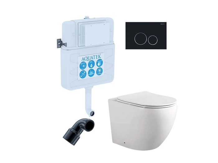 SET BW AQUATEK ЕВРОПА (смывной бачок AQUATEK INS-0000019+кнопка KDI-0000020+унитаз ЕВРОПА AQ1902-00 с тонким сиденьем soft-close) SET BW AQUATEK ЕВРОПА-020 3в1
