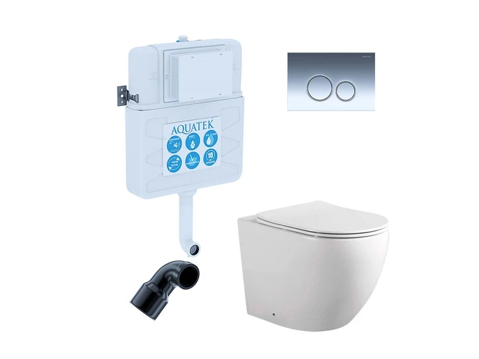 SET BW AQUATEK ЕВРОПА (смывной бачок AQUATEK INS-0000019+кнопка KDI-0000018+унитаз ЕВРОПА AQ1902-00 с тонким сиденьем soft-close) SET BW AQUATEK ЕВРОПА-018 3в1