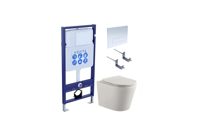Комплект Set AQUATEK ВЕГА cmp-013 Унитаз Aquatek ВЕГА AQ1904-00 с крышкой soft-close + инсталляция Standard INS-0000012 + клавиша KDI-0000013 + комплект крепления SET AQUATEK ВЕГА cmp-013
