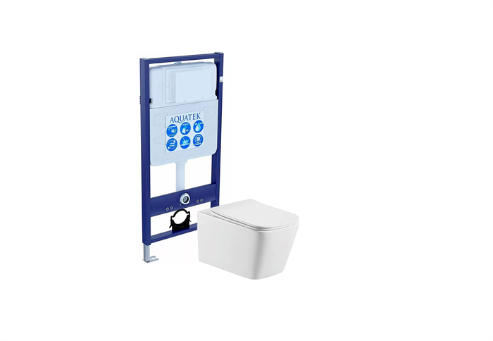 Комплект Set AQUATEK Либра унитаз Aquatek Либра AQ0530-00 + сиденье-микролифт + инсталляция Aquatek INS-0000012 Set AQUATEK ЛИБРА