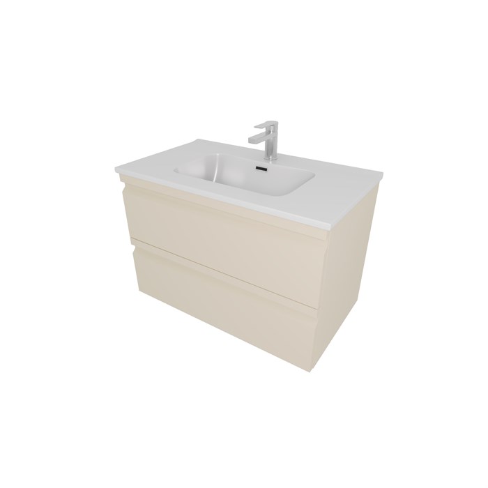 AQ77060-LC Комплект мебели:Тумба 60см ВЕГА с раковиной AQ0460-00, 2 ящика, цвет капучино светлый AQ77060-LC