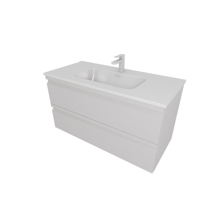 Тумба с раковиной для ванной AQ77100-LG серый туман, 1010х545х460 AQ77100-LG