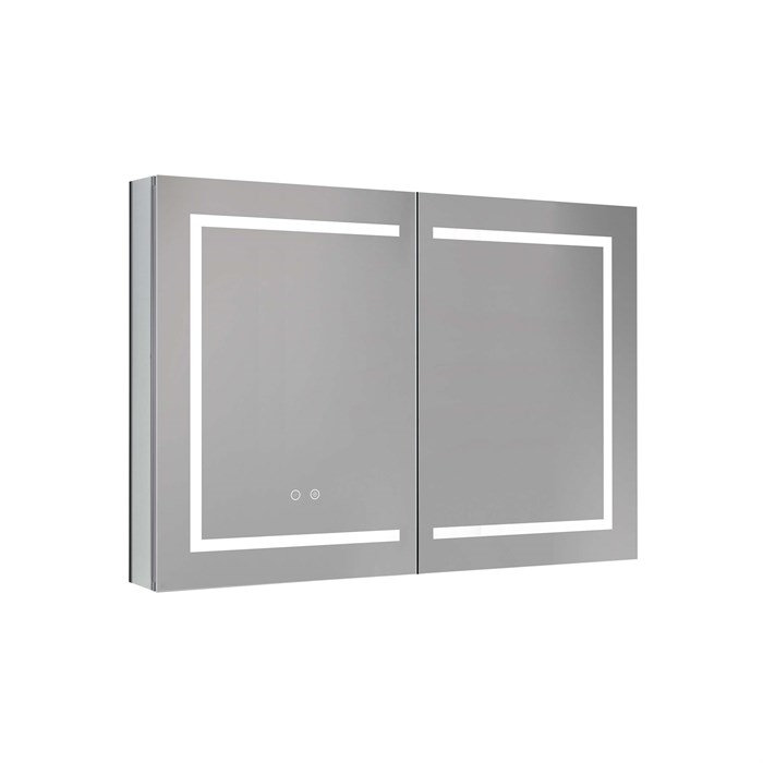 Шкаф зеркало для ванной с подсветкой Aquatek AQ7104-MLC, прямоугольное, сенсорное управление, 1000*700*133 AQ7104-MLC