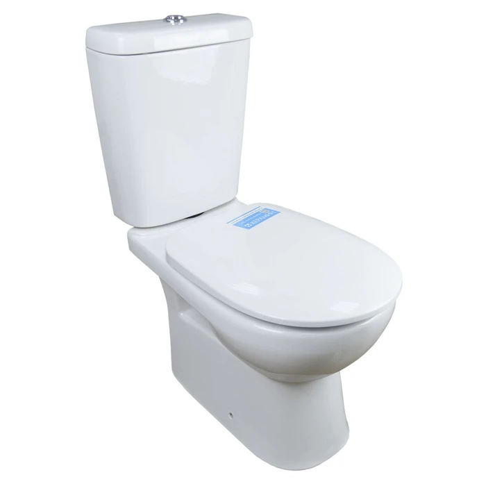 Унитаз-компакт Альбано R ЖС 2 режим (функция EASY Fluh EASY Clean) с жестким сиденьем, с двухрежимной спускной арматурой (КНР) и креплением угловым с CS00087073