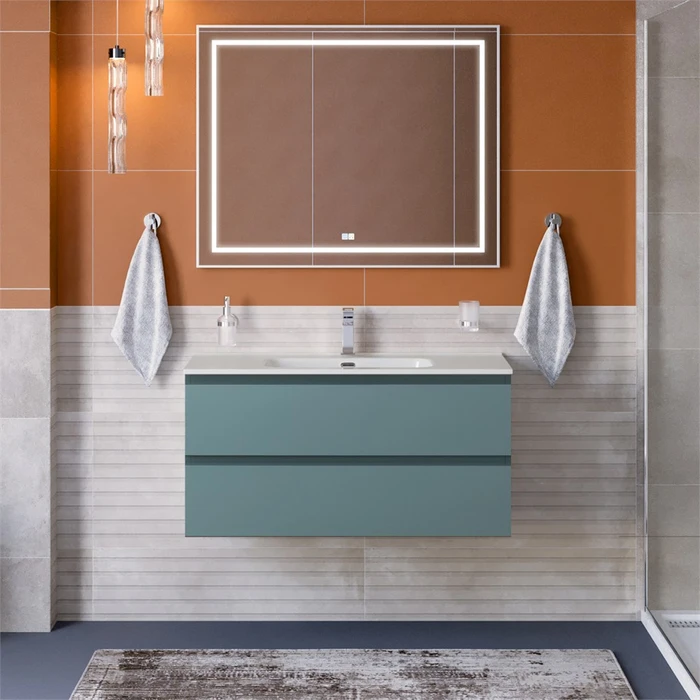 Тумба с раковиной подвесная BelBagno KRAFT 100 Голубой Матовый, раковина BB1000ETL 01349132170