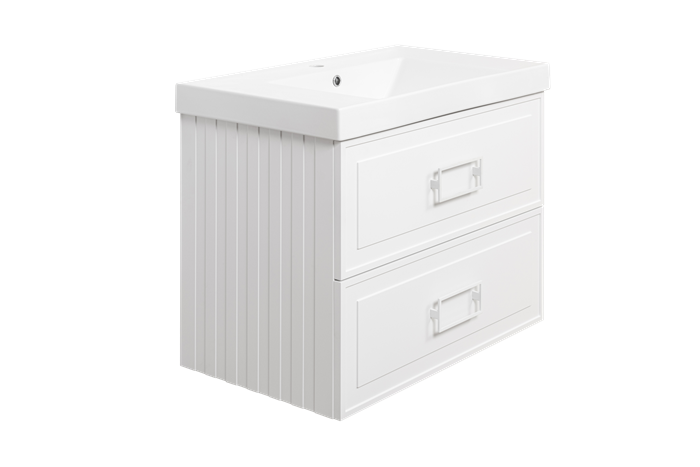 Тумба под раковину LA FENICE Cubo Bianco TWIN белый 80, FNC-01-CUB-B-80-2 FNC-01-CUB-B-80-2